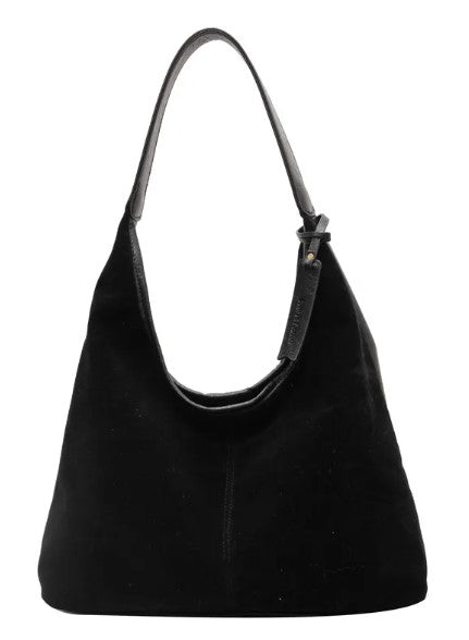 Suede Slouch Hobo Bag