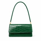 Croc-Effect Shoulder Bag