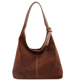 Weiche Hobo-Tasche in Wildlederoptik